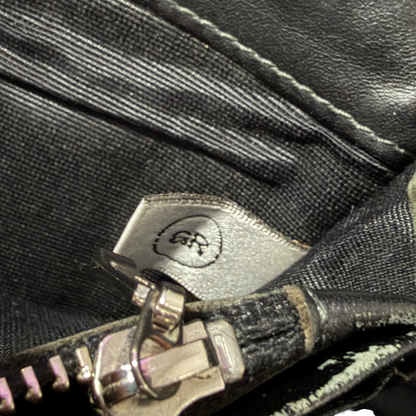 Jean Paul Gaultier Vintage Dragon Black Bifold Leather Wallet Clutch