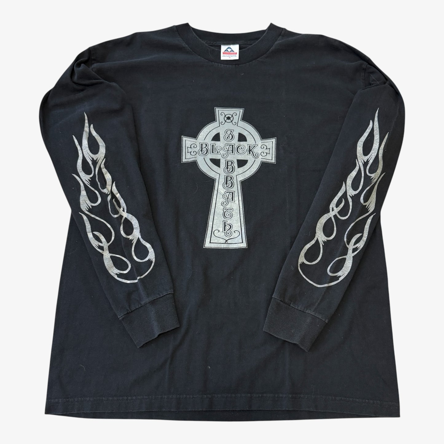 1990s Black Sabbath Cross Flames Long Sleeve Tee