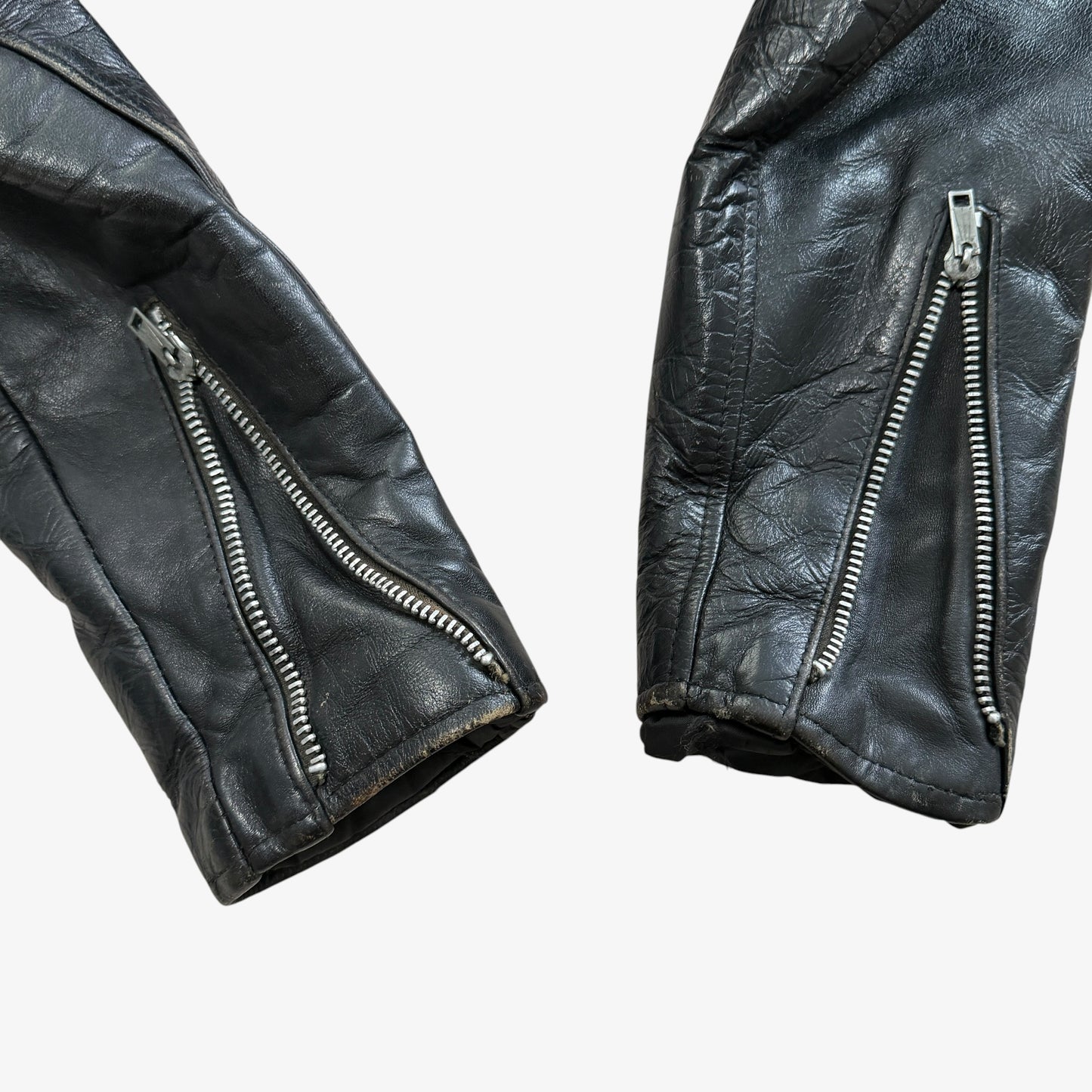 1970s Hand Painted Harley Davidson Leather Jacket