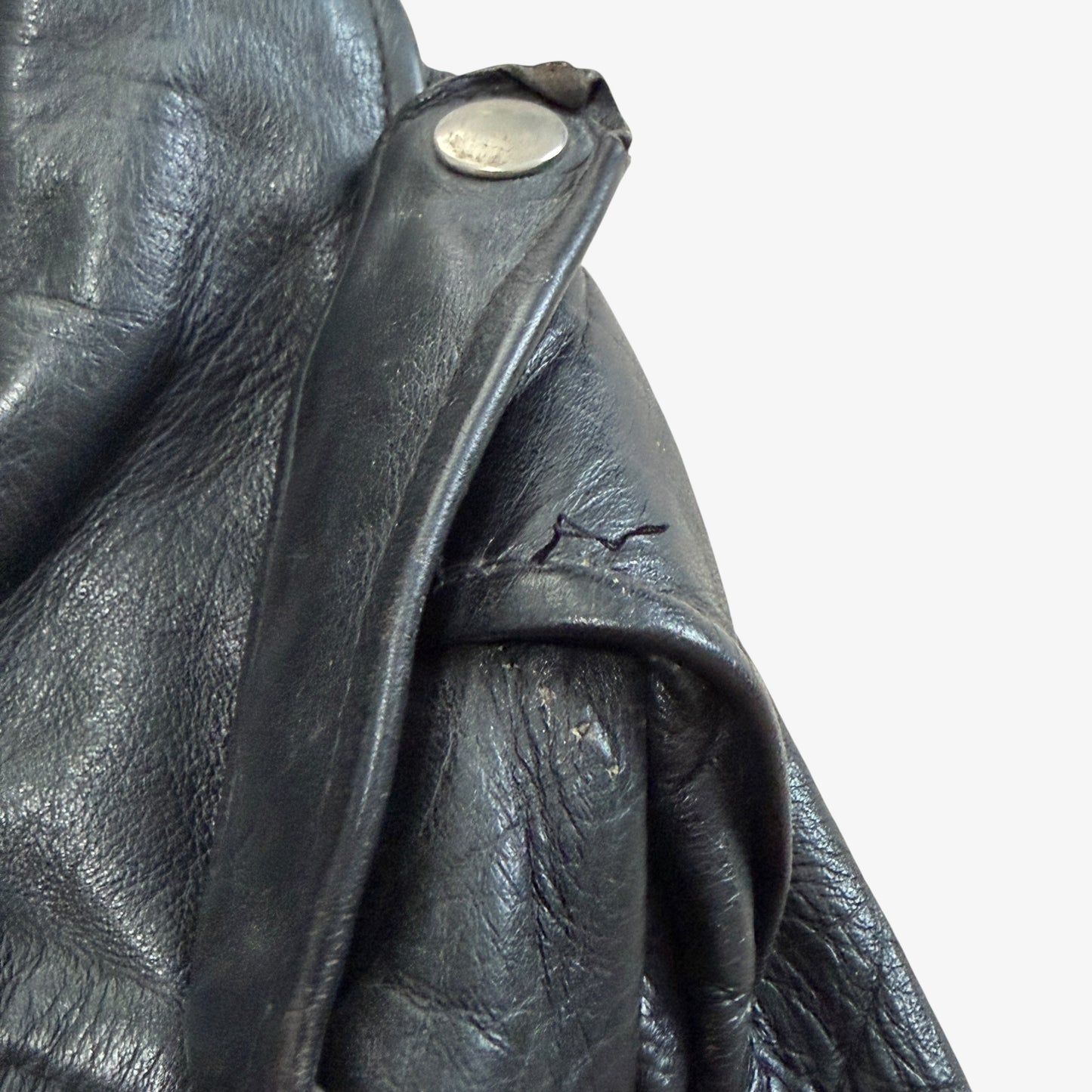 1970s Hand Painted Harley Davidson Leather Jacket