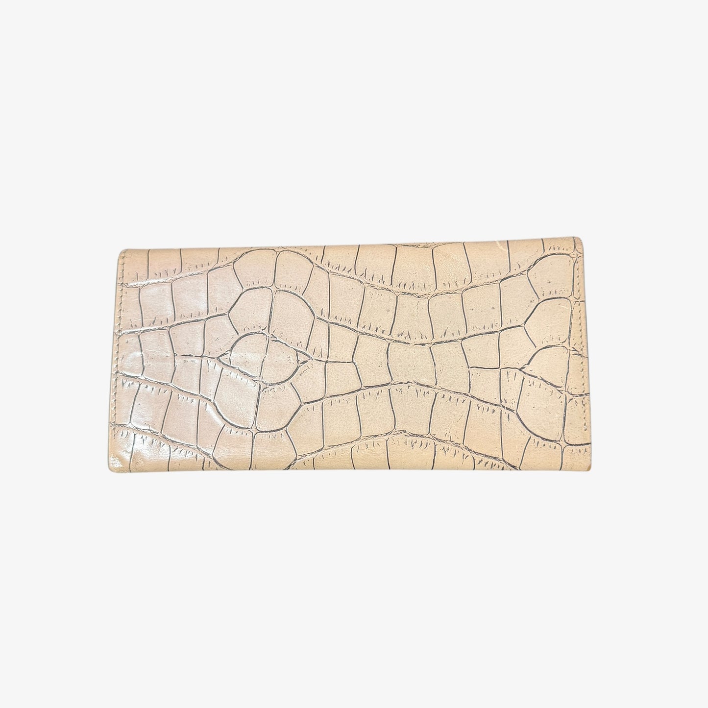 Jean Paul Gaultier Crocodile Wallet White/Cream Clutch Vintage