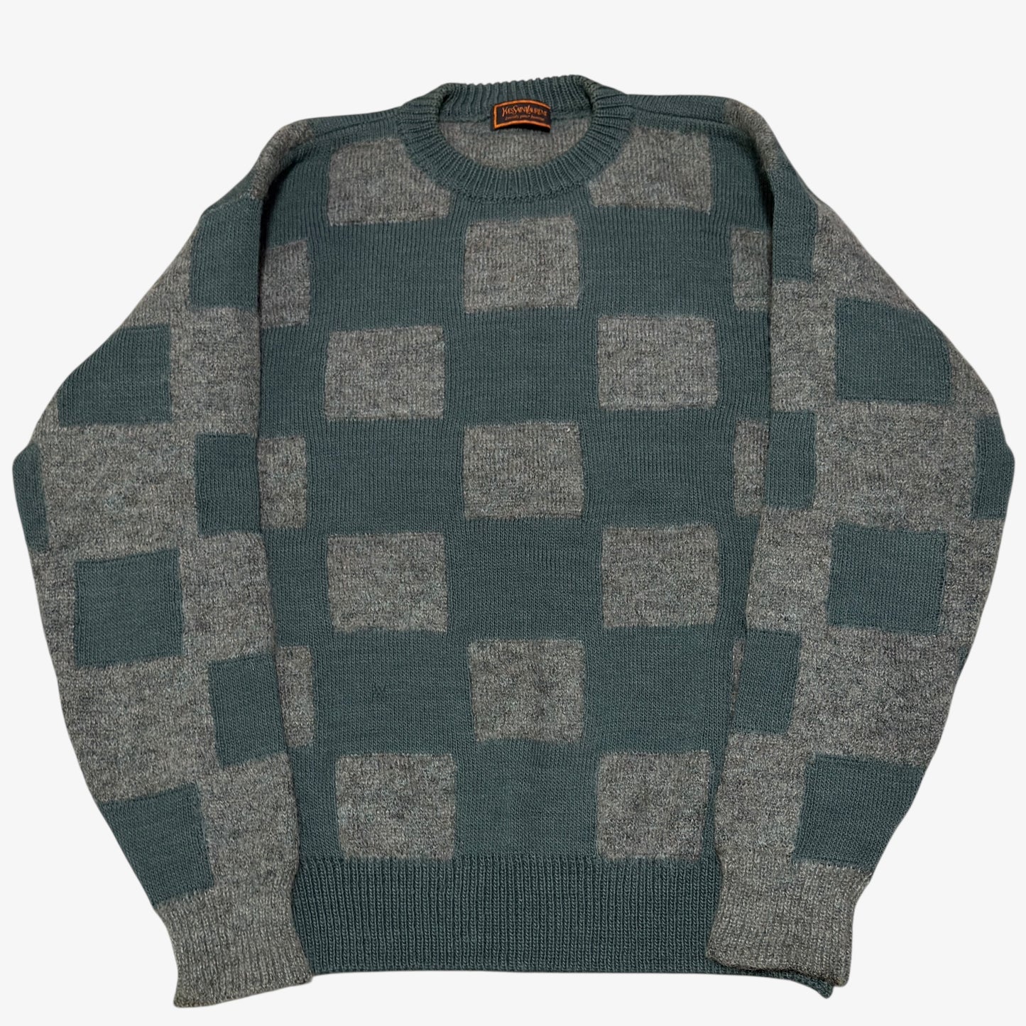 Yves Saint Laurent Wool Checkerboard Sweater