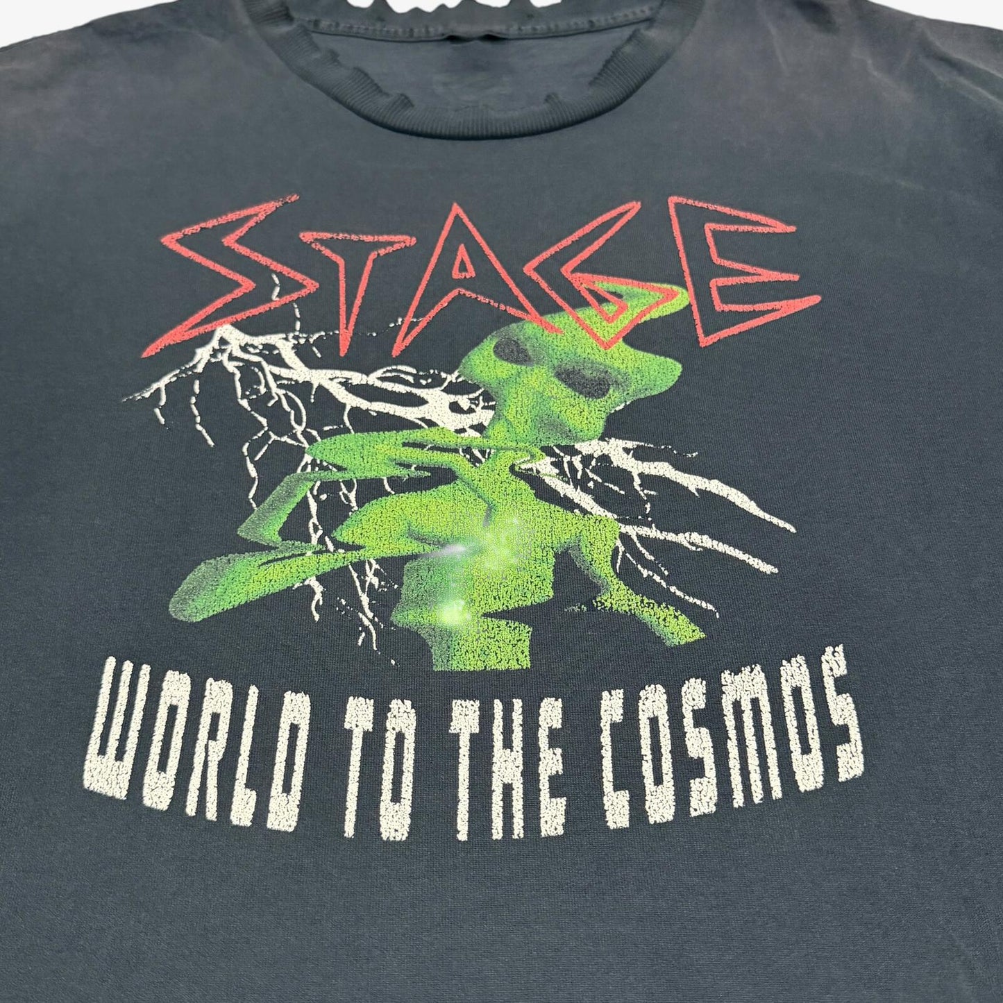 Vintage 90s Stage Alien T Shirt Faded and Distressed