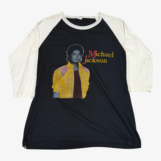 Vintage 80s Michael Jackson Raglan 3/4 Sleeve Shirt