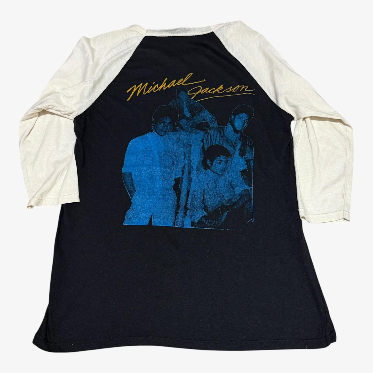 Vintage 80s Michael Jackson Raglan 3/4 Sleeve Shirt