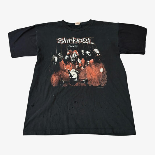 Vintage 1999 Slipknot Self Titled Blue Grape Repaired Tee