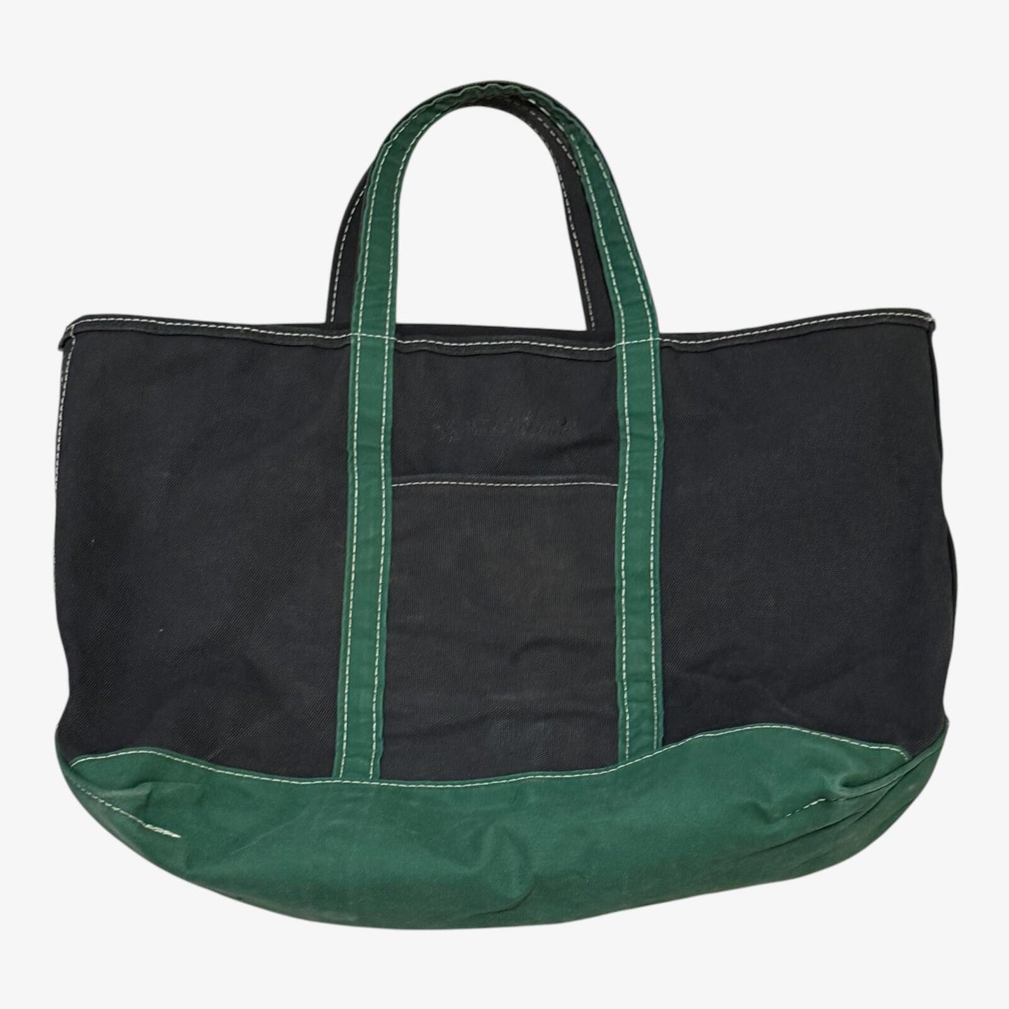 L.L Bean Boat and Tote XL Bag Black Green Vintage