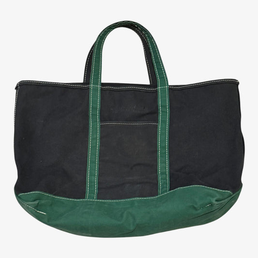 L.L Bean Boat and Tote XL Bag Black Green Vintage
