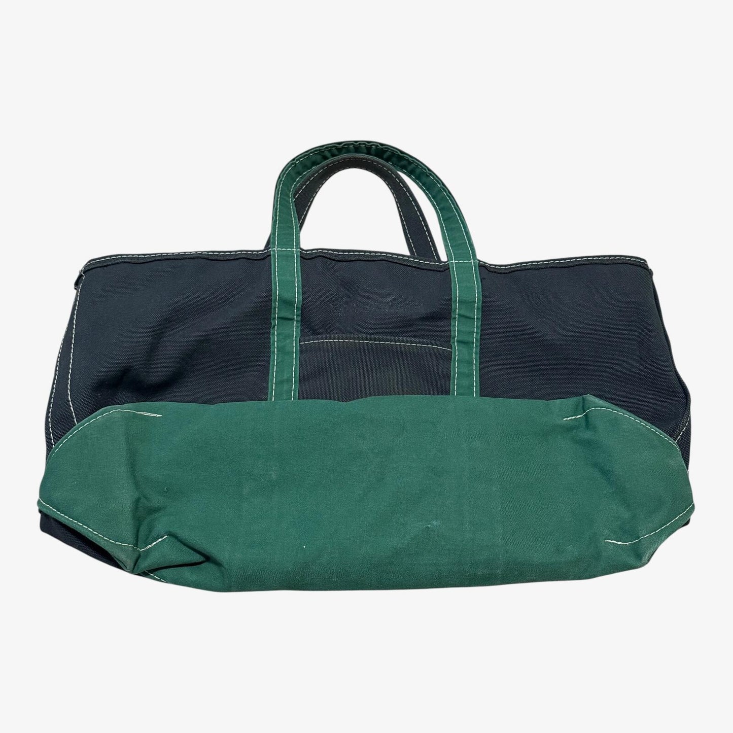 L.L Bean Boat and Tote XL Bag Black Green Vintage