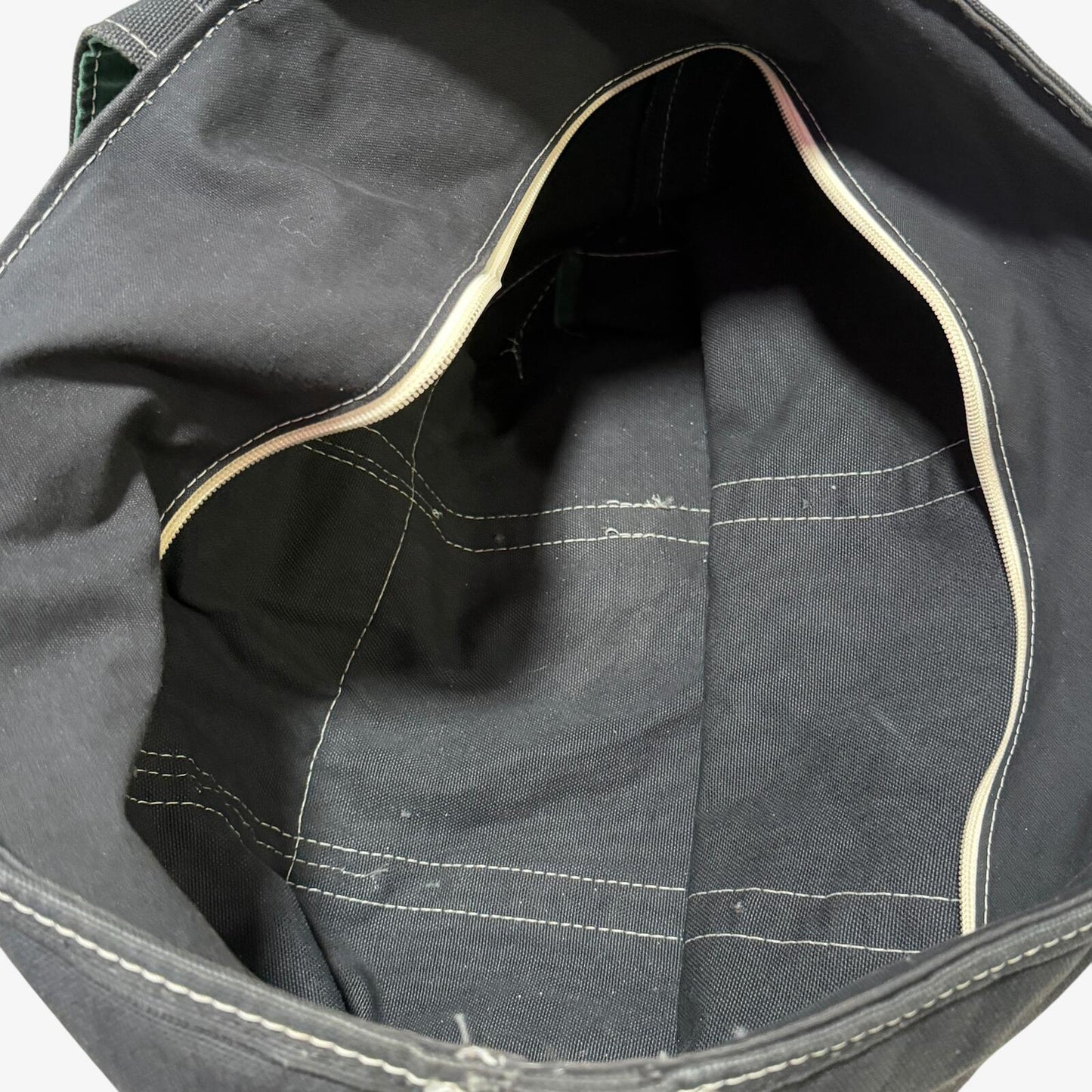 L.L Bean Boat and Tote XL Bag Black Green Vintage