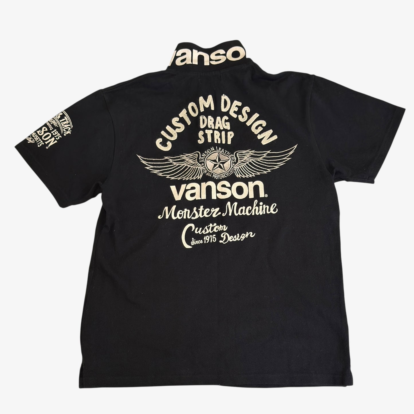 Vanson Leathers Wing Embroidered Polo Shirt